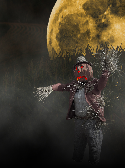 Scarecrow & moon